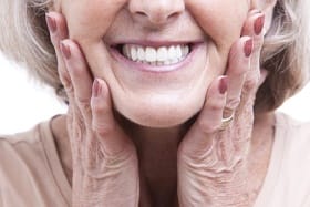 older woman smiling 
