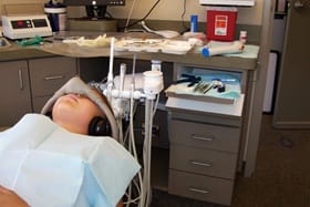 A child receiving sedation dentistry in University Park.