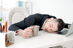 Man asleep at desk