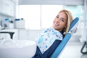 woman in dental chair