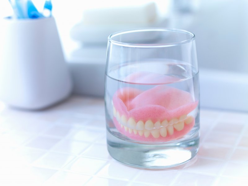 full dentures soaking